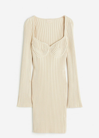 Світло-бежева кежуал сукня H&M однотонна