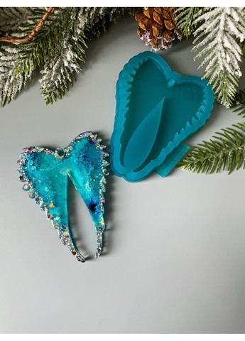 Молд Крила янголів форма для новорічних іграшок на ялинку силіконова форма для епоксидної смоли No Brand (370567005)