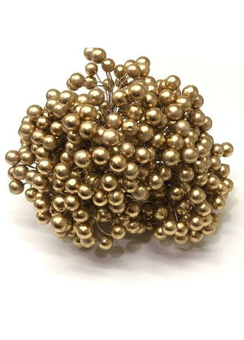 Калина лаковая Ø12 мм, для декора букет 40 ягод – золото. Plus-plus (352746427)