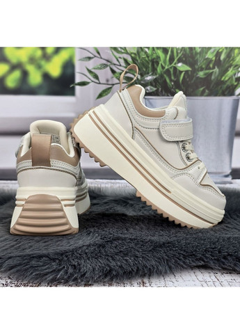 Молочные демисезонные кроссовки детские для девочки Fashion