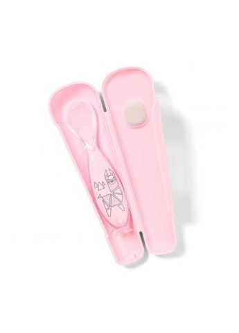 Ложка силиконовая, с присоской, в футляре, розовый () BabyOno 1461/01 (336491895)