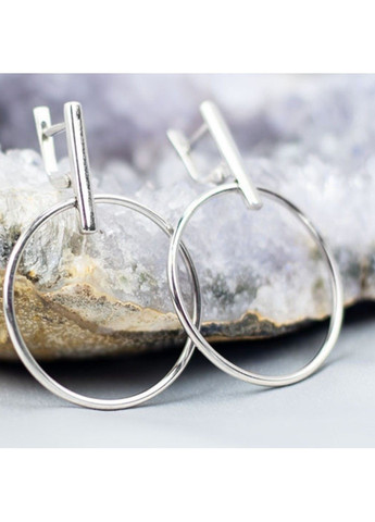 Серьги серебряные Кольца без вставок UMAX (301558721)