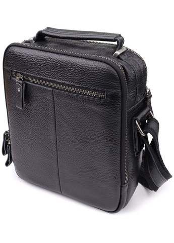 Сумка планшет через плече чоловіча з натуральної шкіри для телефону та документів середня Чорний 38346 Vintage (355245243)