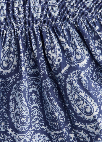 Темно-синее кэжуал платье H&M с рисунком