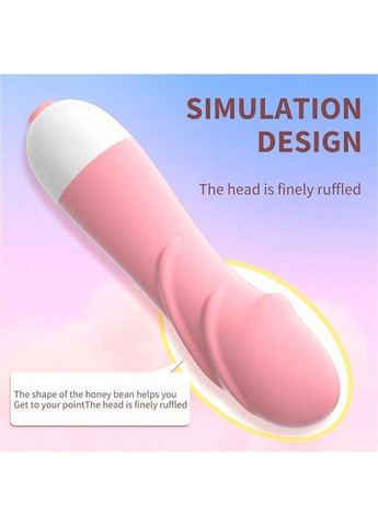 Светло-розовый вибратор массажер для клитора и точки G 10 режимов - Вибраторы No Brand (368892037)