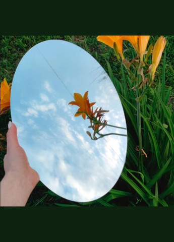 Акрилове дзеркало Mirror Sticker ROUND на самоклейці сріблястий 42х27 см (2104618506) No Brand (331012965)