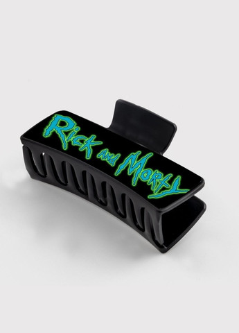 Заколка крабик для волосся жіноча затискач шпилька Мультсеріал Рік та Морті #003 чорна No Brand (315630769)