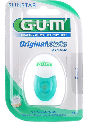 Зубная нить вощеная с фторидом Original White Floss 30м (2-937683) GUM (369795902)