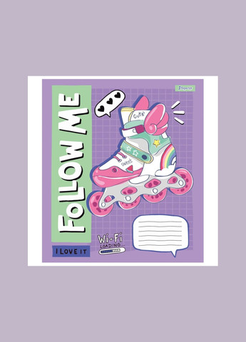 Тетрадь ученическая Follow me 1В 767203 12 л. Разноцветный shop (4823092286314) 1 Вересня (363255387)