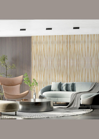 Самоклеящаяся 3D панель золотые ленты 700х700х5мм (440) SW-00001184 Sticker Wall (300241480)