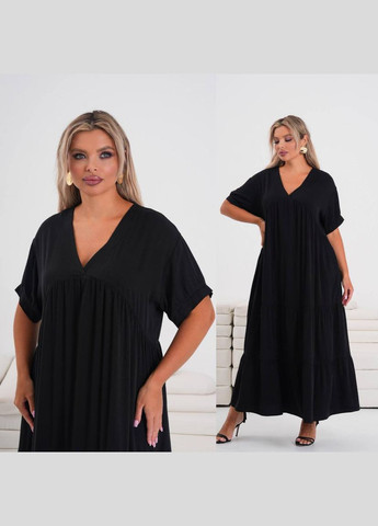 Чорна повсякденний, кежуал жіноча сукня вільного крою а-силует Style Point однотонна