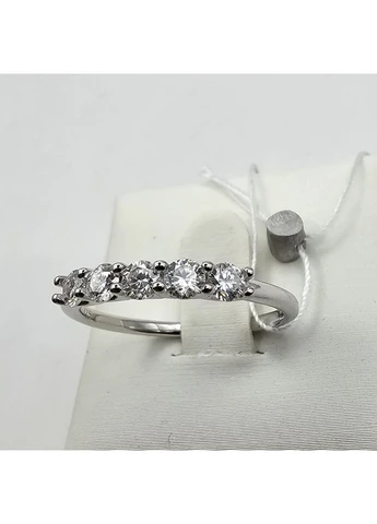 Кольцо серебряное с муассанитом "Дорожка" 16,5 1,57 г No Brand (393974296)