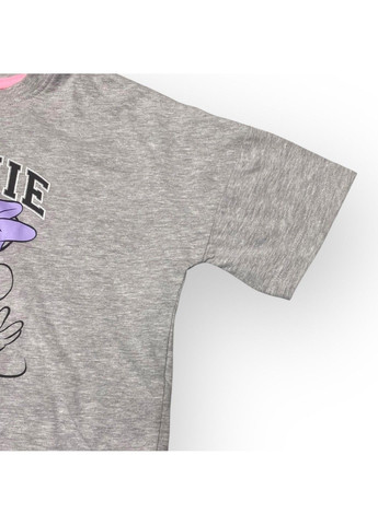 Сіра футболка дитяча на дівчинку аплікація мінні маус, сіра Primark