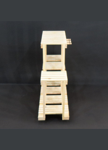 Подставка для цветов из дерева Шатийон на колёсиках бланже (ЦВТ-111301) No Brand (328227042)