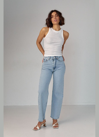 Жіночі прямі джинси Straight 90119 Lurex - (292252818)