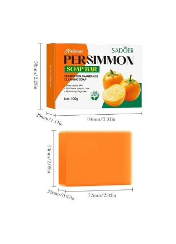 Мило для обличчя і тіла з екстрактом хурми SADOER Persimmon Soap Bar, 100 г No Brand (386209735)