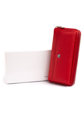 Жіночий гаманець-клатч із відділеннями для карт та купюр з натуральної шкіри червоний (sku_19299) No Brand (328218439)