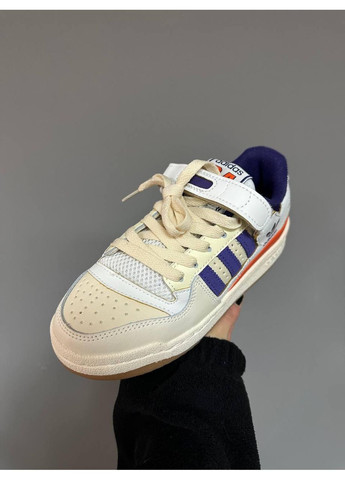 Бежеві Осінні кросівки чоловічі adidas forum low 84 purple orange адідас форум No Brand