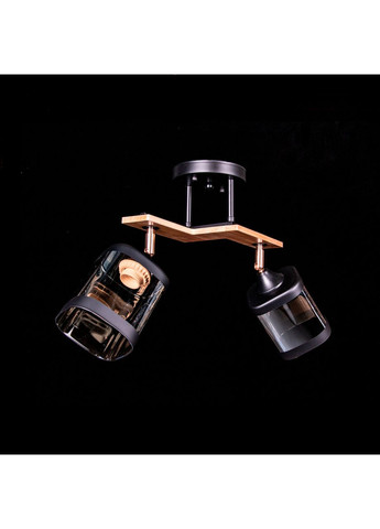 Люстра на 2 лампочки N5292/2/BK+WOOD L480XW170XH270 No Brand (352229985)