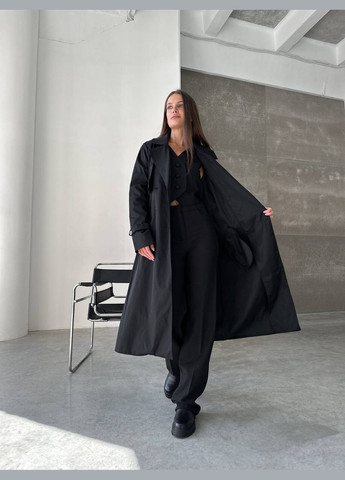 Стильний тренч тренчкот на гудзиках, на зав'язках демісезон (325417825)