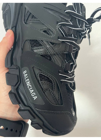 Черные демисезонные кроссовки мужские и женские balenciaga track 3.0 black | баленсиага трек 3.0 черные No Brand