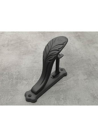 Карниз Заглушка гладка штанга одинарний ретро 25 мм 400 см Чорний матовий Quadrum (352782559)