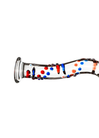 Стеклянный дилдо с изгибами и рисунком Glass Dildo 3 Gildo (316253598)