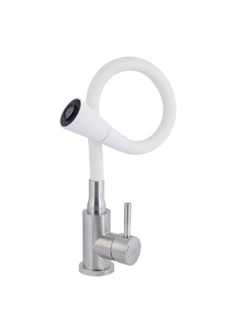 Змішувач для кухні Aria з гнучким виливом (k35) LDARI015F31WNK36981 White / Nickel LIDZ 015F31 (323485902)