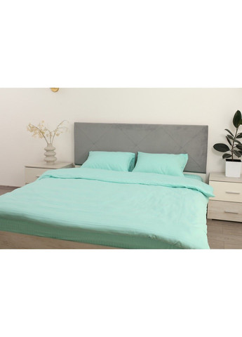 Комплект постільної білизни євро страйп-сатин menthol5410 наволочки 70x70 Amore (307834938)