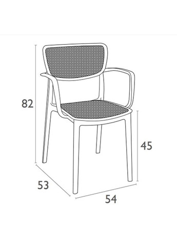 Стілець садовий Loft Темно-сірий Siesta (372178859)