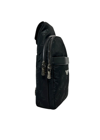 Чоловіча нагрудна сумка з поліестру 33026 чорна 28 х 15 х 6,5 No Brand (372744462)
