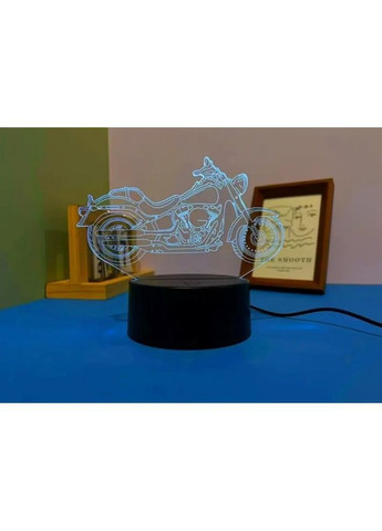 Акриловий 3D світильник - нічник мотоцикл круїзер 7 кольорів No Brand (369776405)