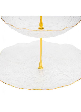 Блюдо 3-х ярусное Горный хрусталь 35х26 см 19219-033 стекло No Brand (346533702)