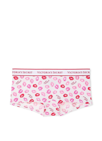 Жіночі трусики Cotton Logo Boyshort Panty (White Kisses) / M Victoria's Secret (366880246)