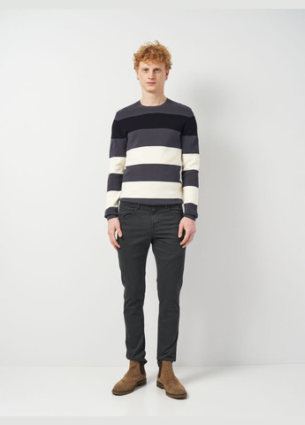 Комбинированный демисезонный свитер из хлопка Massimo Dutti