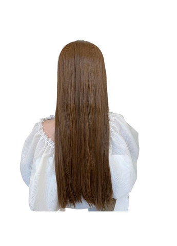 Перука жіноча довга пряма русява без чубчика з проділом 70 см No Brand 7539 (299317343)