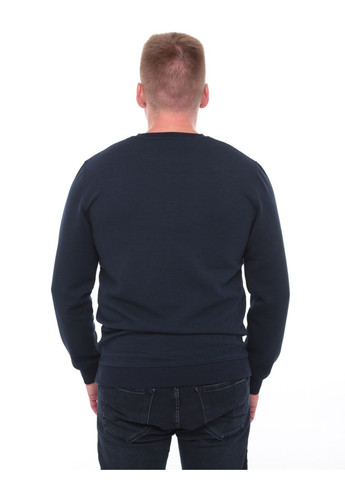 Темно-синий демисезонный джемпер мужской темно-синий прямой однотонный джемпер MarcoStar Пряма