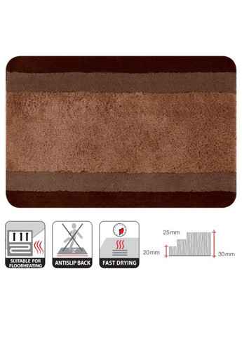 Коврик для ванной Balance 60х90 см, коричневый (10.14456) Spirella (334009072)
