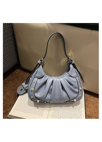 Женская сумка 8615 багет кросс-боди голубая No Brand (306709455)