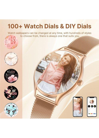 Жіночий розумний наручний годинник Smart Milano Gold Rubber 2 ремінці UWatch (314483082)
