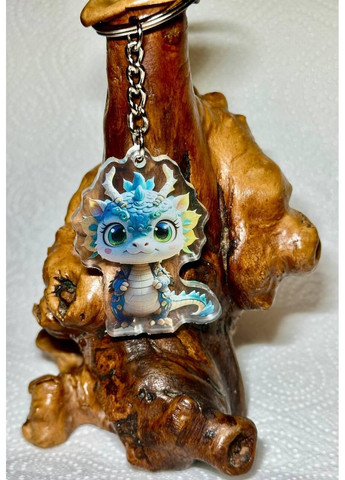 Акриловий брелок з кільцем для ключів із зображенням символу року за Китайським Гороскопом РІК ДРАКОНУ No Brand (314813419)