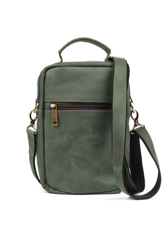 Сумка через плече з ручкою вертикальна RE-0120-4lx зелена крейзі хорс TARWA (343034980)