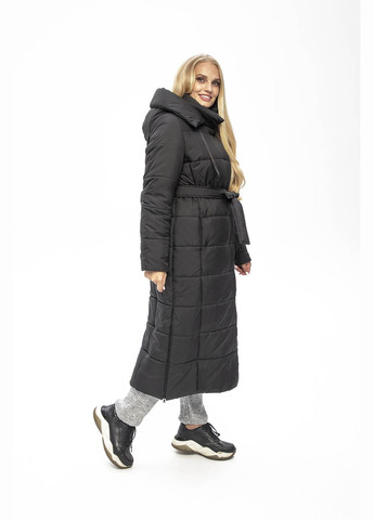 Чорне зимнє Пальто Агата (01191b-brown44) MioRichi