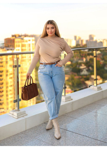 Базовый женский лонгслив с драпировкой Fashion (361231043)