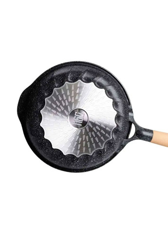 Алюминиевая сковорода 1,5 л, мраморное антипригарное покрытие Ø 26 см, толстое дно черный HP-4-419B (A-033041) MGC (342759133)