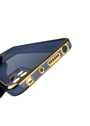 Чохол для Redmi Note 12 Pro 4G з кільцем-підставкою із золотою окантовкою на сяомі редмі нот 12 про синій gs1 Xiaomi (366233538)