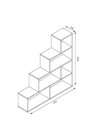 Полка для книг, стеллаж для дома Id A-0057 В1634*Ш1552*Г290 Forte (313587550)