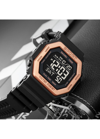 Годинник 1988RG Rose-Gold цифровий спортивний чоловічий з будильником і секундоміром водонепроникний 50м ProDobro (367264781)