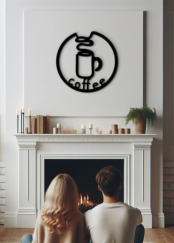 Настенный Декор в комнату, Современная картина для интерьера "Дрип кофе", стиль лофт 70х70 см Woodyard (291843161)