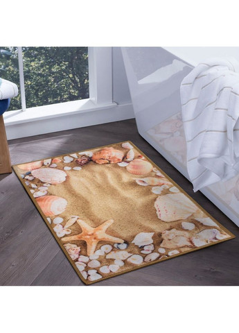 Набір килимків для ванної кімнати та туалету Print 213-2 бежевий No Brand (364969155)